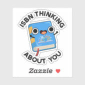 ISBN denkt na over je grappige boekenwoordspun Sticker (Vel)