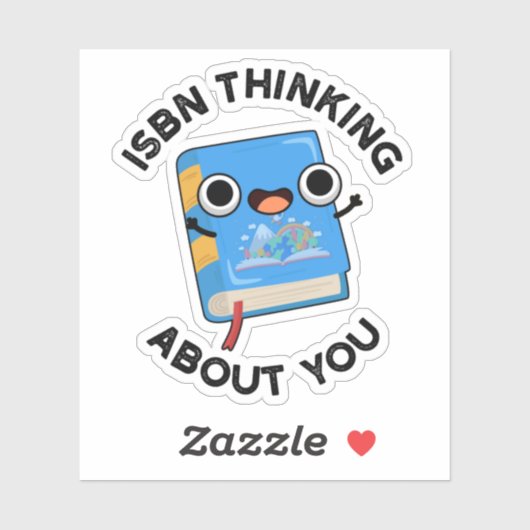 ISBN denkt na over je grappige boekenwoordspun Sticker (Vel)