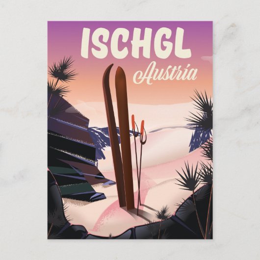 Ischgl Austria  ski poster. Briefkaart (Voorkant)