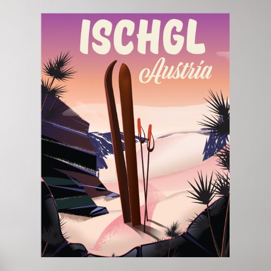 Ischgl Austria  ski poster. Poster (Voorkant)