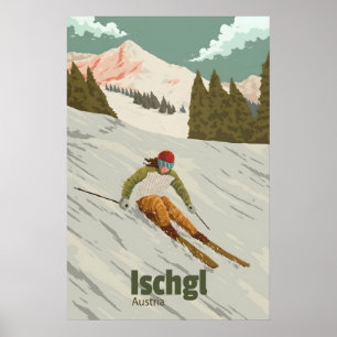 Ischgl Oostenrijk Skigebied Reisposter Poster