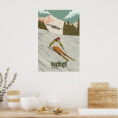 Ischgl Oostenrijk Skigebied Reisposter Poster (Keuken)