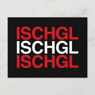 ISCHGL Oostenrijkse vlag Briefkaart