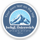 Ischgl Österreich souvenir decoratie Sticker (Voorkant)