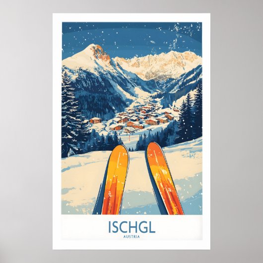 Ischgl Ski Muur Kunst Poster 1 (Voorkant)