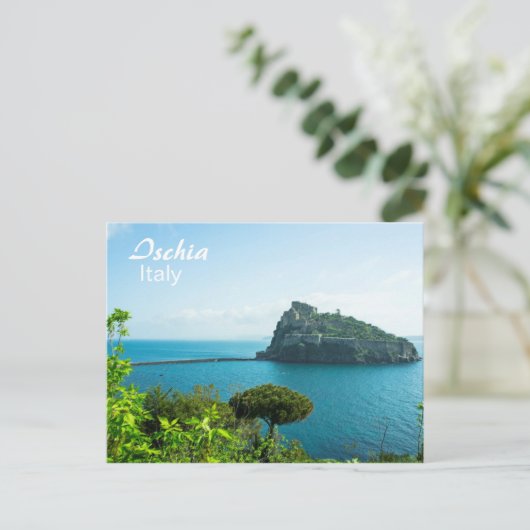 Ischia, Castello Aragonese - Briefkaart (Staand voorkant)