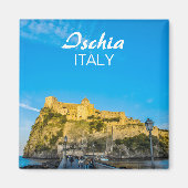Ischia Castello Aragonese Souvenir Magneet (Voorkant)