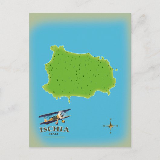 Ischia Italië reisposter Briefkaart (Voorkant)