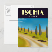 Ischia Italië reisposter Briefkaart (Voorkant / Achterkant)