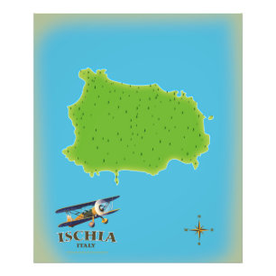 Ischia Italië reisposter Foto Afdruk
