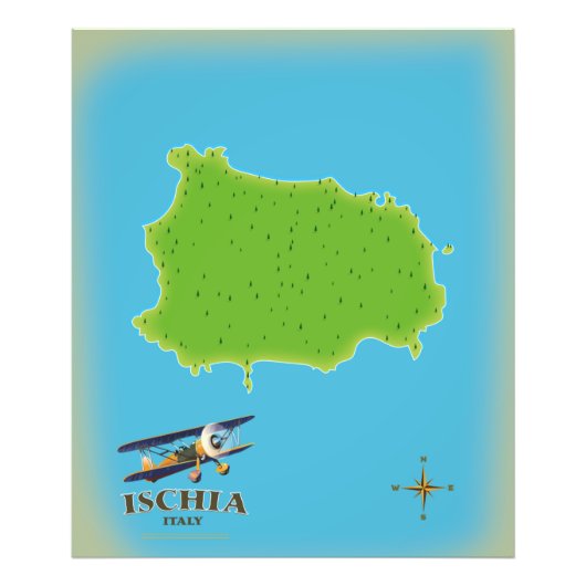 Ischia Italië reisposter Foto Afdruk (Voorkant)