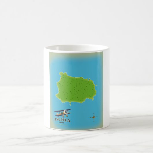 Ischia Italië reisposter Koffiemok (Center)