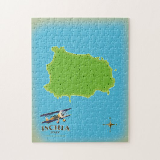 Ischia Italië reisposter Legpuzzel (Verticaal)