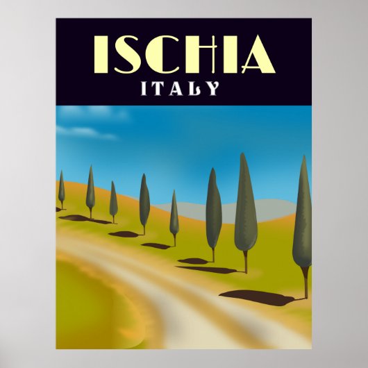 Ischia Italië reisposter Poster (Voorkant)