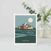 Ischia Italië Stylist Illustratie Briefkaart (Staand voorkant)