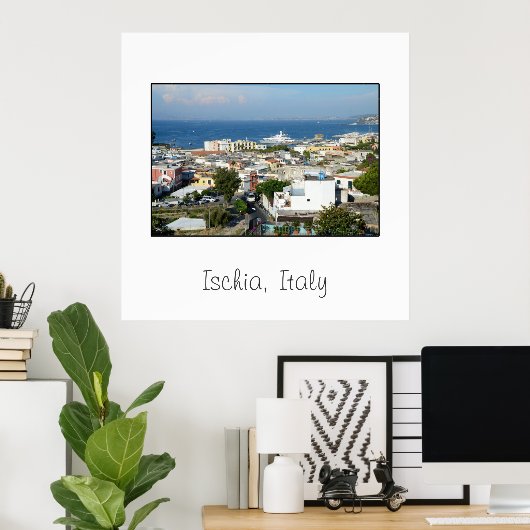 Ischia, Italië vierkant Poster (Thuiskantoor)