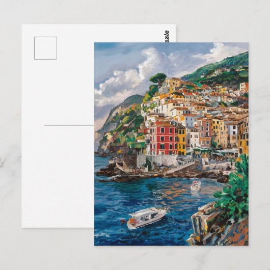 Ischia Italië Waterverf schilderij Briefkaart (Voorkant / Achterkant)