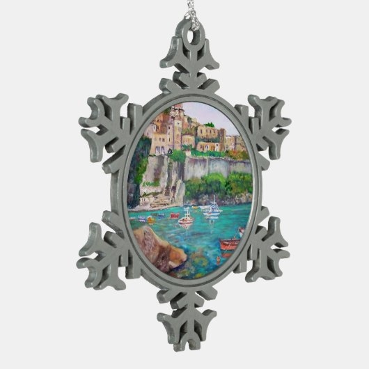 Ischia- Pewter Snowflake Ornament (Links)