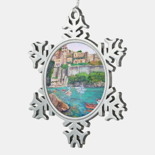 Ischia- Pewter Snowflake Ornament (Rechts)