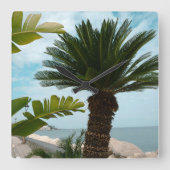 Ischia Ponte Oceanfront Palm Serenity 1 Vierkante Klok (Voorkant)