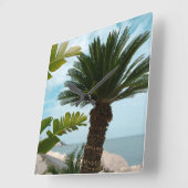 Ischia Ponte Oceanfront Palm Serenity 1 Vierkante Klok (Hoek)