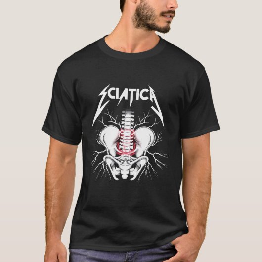 Ischias Skelet - Grappige Rots T-shirt (Voorkant)
