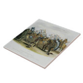 Ischoha-Kakoschochata, Dance of the Mandan Indians Tegeltje (Zijkant)