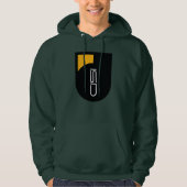 ISD Black Gold Logo-type Retro Hoodie (Voorkant)