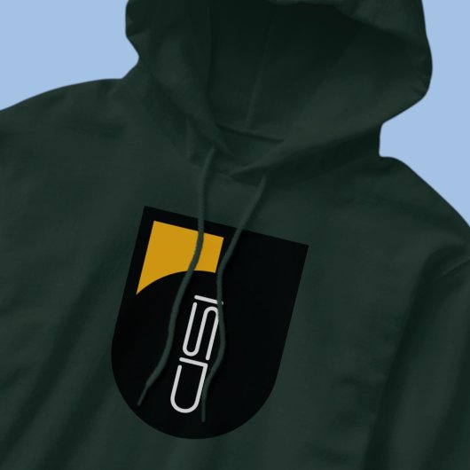 ISD Black Gold Logo-type Retro Hoodie