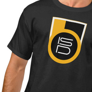 ISD Black Goud Retro Streetwear Stedelijk  T-shirt