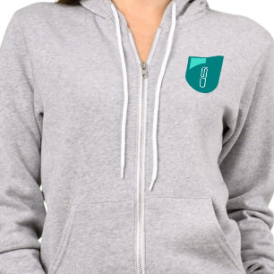 ISD Dames Turquoise Logo-type Retro Hoodie