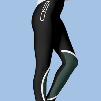 ISD groene witte sportkleding fitness retro leggin Leggings