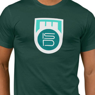 ISD Heren Turquoise Teal Logo Streetwear Retro T-shirt