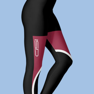 ISD Rood Witte Sportkleding Fitness Retro  Leggings