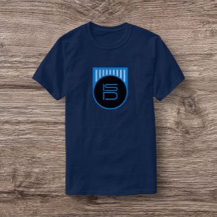 ISD Uniseks Navy Blauwe Cirkel Symbool T-Shirt