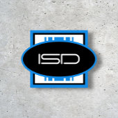 ISD Unisex Blauw Witte Logotype T-Shirt