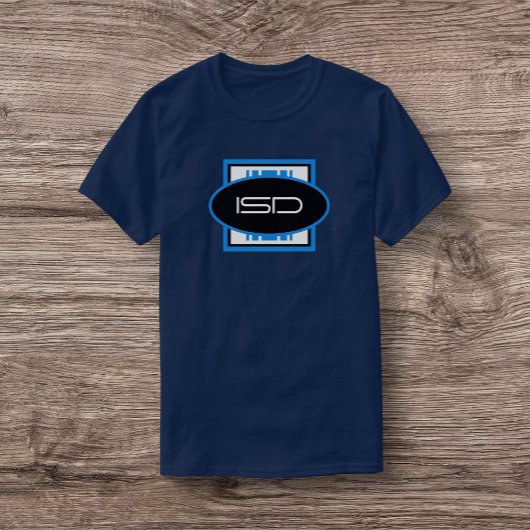 ISD Unisex Blauw Witte Logotype T-Shirt