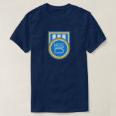 ISD Unisex Blue White Gold Logotype T-Shirt (Design voorkant)