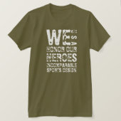 ISD Unisex We Honor Our Heroes Basic T-Shirt (Design voorkant)