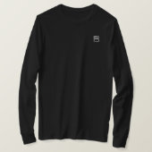 ISD Unisex Wit Logo Basic T-shirt Met Lange Mouwen (Design voorkant)