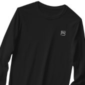 ISD Unisex Wit Logo Basic T-shirt Met Lange Mouwen