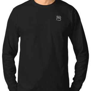 ISD Unisex Wit Logo Basic T-shirt Met Lange Mouwen