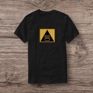 ISD Unisex Zwarte & Gouden Driehoek Symbool T-Shir T-shirt