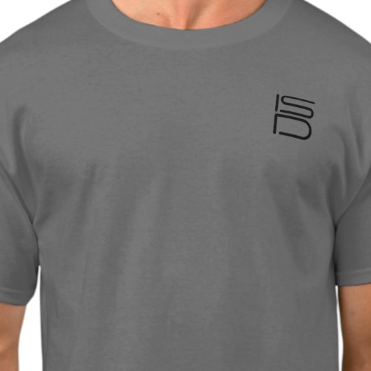 ISD Unisex Zwarte Logo Basic T-Shirt 
