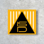 ISD Zwart & Goud Driehoek Symbool T-Shirt