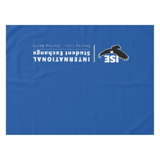 ISE Blauw Tafelkleed, 4 voet bij 5,5 voet Tafelkleed (Voorkant (Horizontaal))