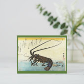 Iseebi & Ebi - Crawfish (Spiny Lobster) en garnaal Briefkaart (Staand voorkant)