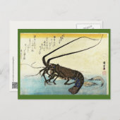 Iseebi & Ebi - Crawfish (Spiny Lobster) en garnaal Briefkaart (Voorkant / Achterkant)