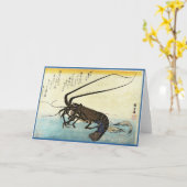 Iseebi & Ebi - Crawfish (Spiny Lobster) en garnaal Kaart (Gele Bloem)