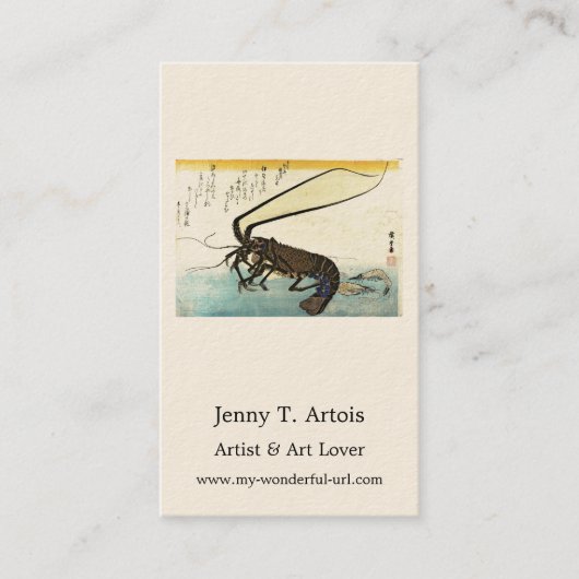 Iseebi & Ebi - Crawfish (Spiny Lobster) en garnaal Visitekaartje (Voorkant)